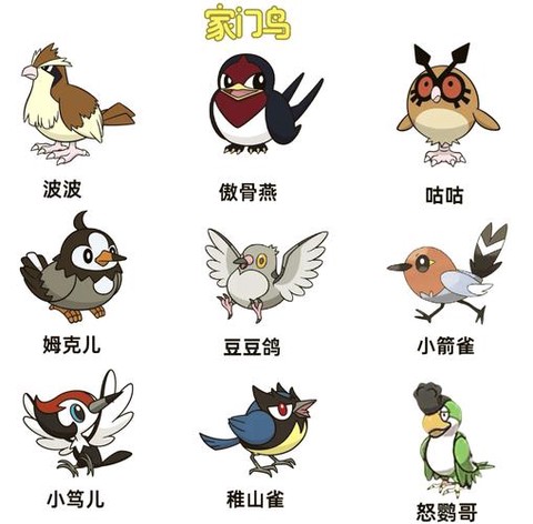 口袋妖怪家门鸟是什么[图1]